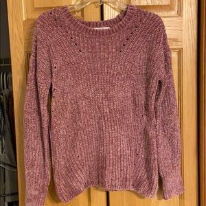 Mauve Distressed Sweater